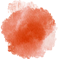 A rugged Orange stroke with rough textures blending into fluid watercolor effects png