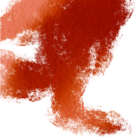 A rugged Orange stroke blending grunge into soft watercolor washes png