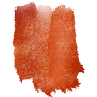 Orange brush stroke with gritty texture dissolving into delicate watercolor washes png
