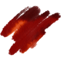 Orange brush stroke with rough textures evolving into soft watercolor tones png