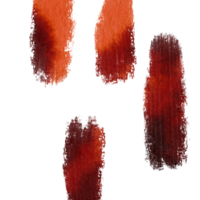 A Orange stroke blending from rough to soft watercolor tones png
