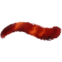 Orange stroke fading from grunge textures into smooth watercolor gradients png