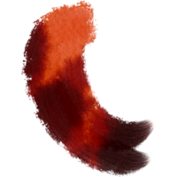 A Orange stroke blending from rugged textures into delicate watercolor tones png