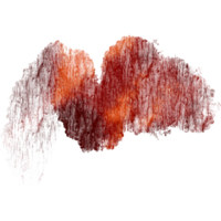 Orange brush stroke with rugged textures blending into soft watercolor hues png