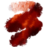 A Orange stroke dissolving from rough textures into gentle watercolor washes png
