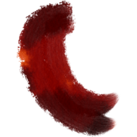 Orange stroke blending rough textures into smooth watercolor gradients png
