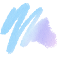 A textured Pastel stroke with rough edges and seamless watercolor blending png