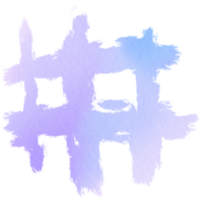 A rough edged Pastel stroke merging distressed grunge elements with fluid watercolor washes png