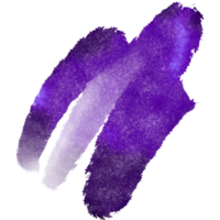 A textured Purple brushstroke evolving into smooth watercolor washes png