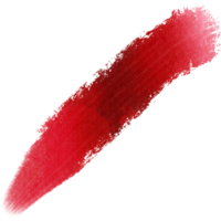 A rough Red brush stroke with raw edges and smooth watercolor blending png
