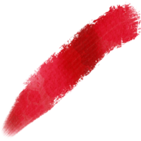 Smooth Red brush stroke with rugged edges and soft watercolor blending png