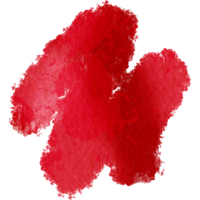 A rough edged Red brush stroke blending smoothly into soft watercolor png