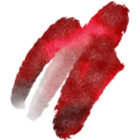 Hand drawn stroke in Red watercolor with a rough grunge look png