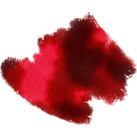 A textured Red brush stroke with rough edges and seamless watercolor blending png