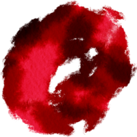A textured Red stroke with gritty grunge elements and smooth watercolor blending png