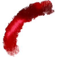 A Red brush stroke with rugged edges softening into smooth watercolor hues png