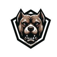 A dog head with an angry face on it vector