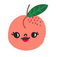A funny peach vector