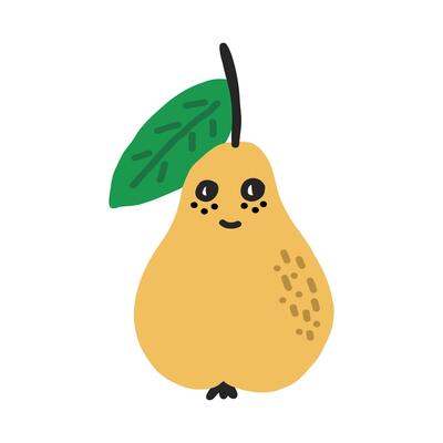 A sweet happy pear