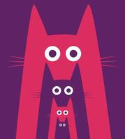 Composition with cats vector