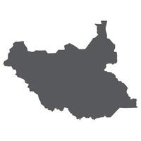 South Sudan map. Map of South Sudan in grey color vector