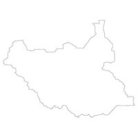 South Sudan map. Map of South Sudan in white color vector