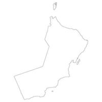 Oman map. Map of Oman in white color vector