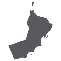 Oman map. Map of Oman in grey color vector