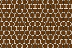 simple abstract white color hexagon honeycomb pattern on dark brown color background seamless pattern of the hexagons with brown and white geometric shapes vector