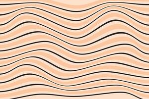 simple abstract lite soft peach black color horizontal wavy distort line pattern abstract lines in a row vector
