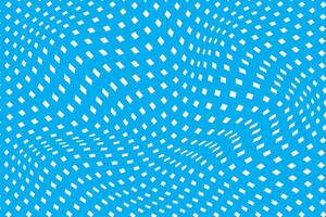 simple abstract white color small rectangle wavy distort pattern on sky color background white squares are scattered across a blue background vector