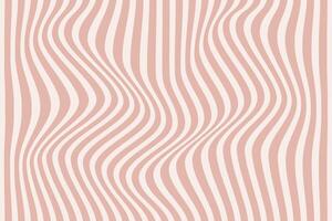 simple abstract lite soft peach color vertical wavy distort line pattern a pink and white striped pattern with a white stripe vector