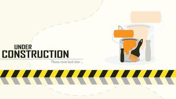 Under Constructions landing page vector