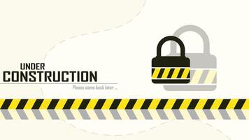 Under Constructions website template eps vector
