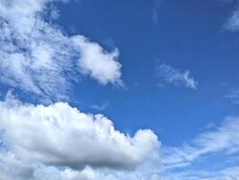 Blue sky and white clouds. Daytime sky. Sky background photo