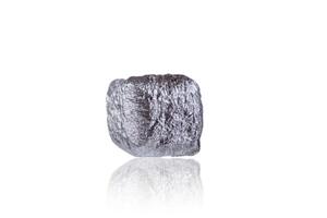 Macro mineral stone not polished diamond, on a white background, isolated on a transparent background photo