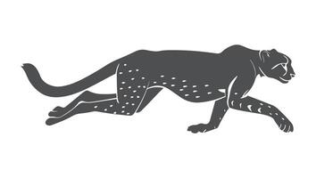 A cheetah running on a white background vector