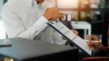 Law theme, gavel or mallet of the judge, lawyer enforcement officers, evidence-based cases taken into account in the court abount business, legislation. photo