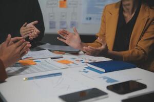 Hand join together for work togetherness, Hand stack for business and service, Team volunteering or teamwork. Concept connection of community and charity. Group of business workforce participation. photo