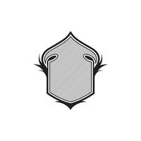 Majestic shield on a white background. graphics vector
