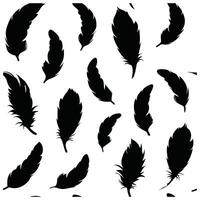 Feathers seamless pattern vector