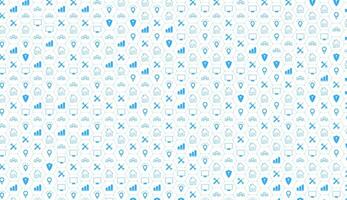 A blue and white pattern with many different shapes vector