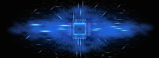 Abstract background with blue electronic circuit board vector