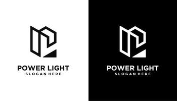 LP initial letter logo. PL abstract monogram logo template element vector