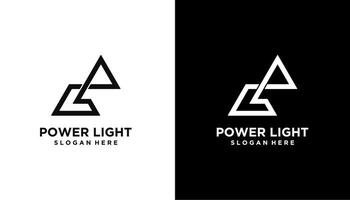LP initial letter logo. PL abstract monogram logo template element vector