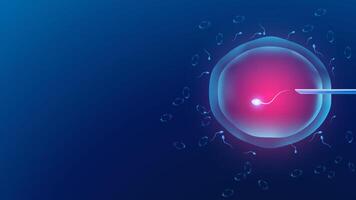 Artificial insemination human technology background blue editable vector