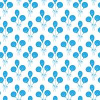 Deflated and circle balloons on rope tied with ribbon Seamless pattern in trendy monochrome blue. isolated illustration Wallpaper, wrapping or web, cards, poster, banner, label background idea vector