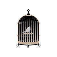 simple icon of bird vector