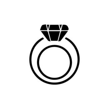 simple gem ring vector