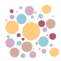 Flat bubble pattern background minimalist. Circle colorful shapes vector